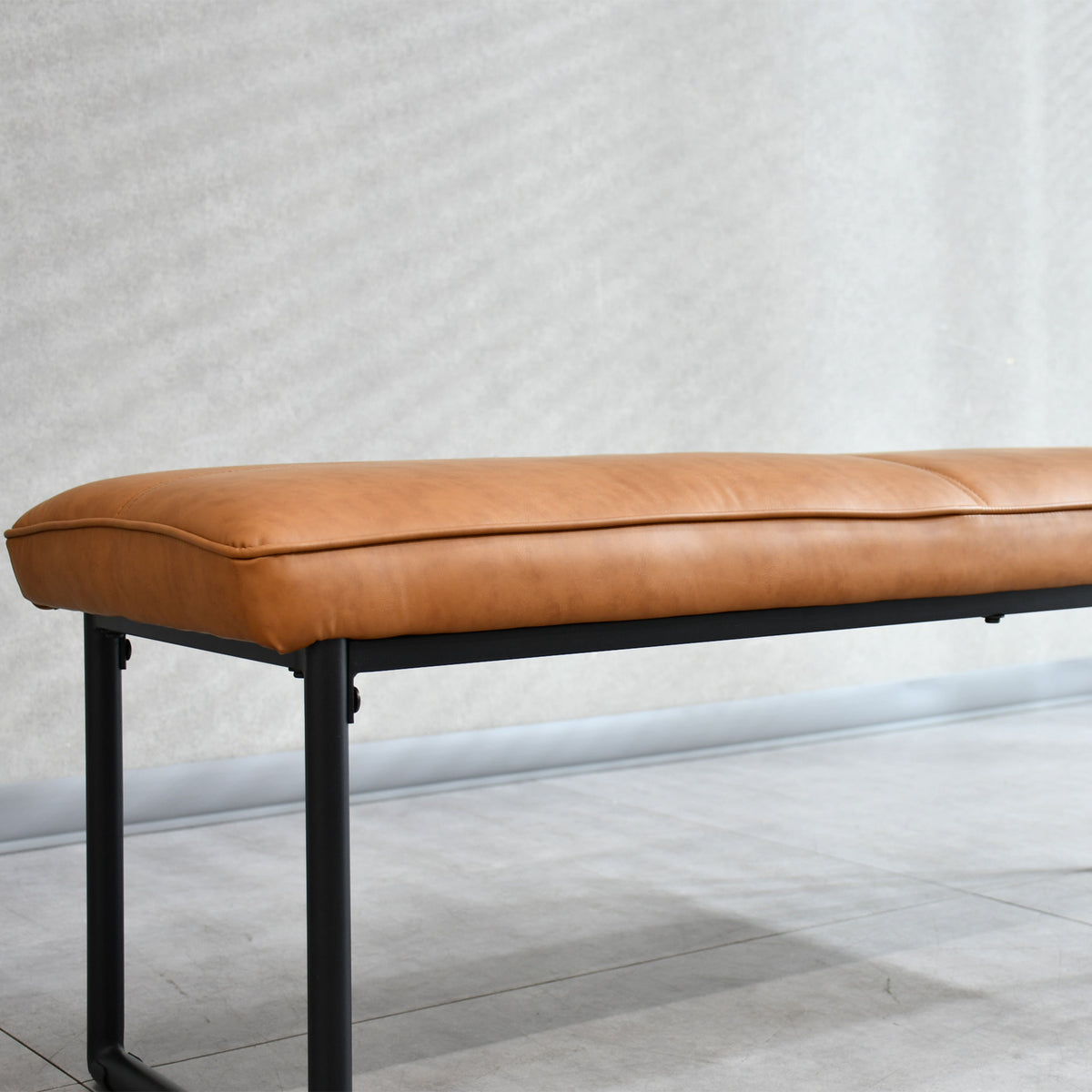milla 120cm幅ダイニングベンチ 合成皮革 座面高450mm