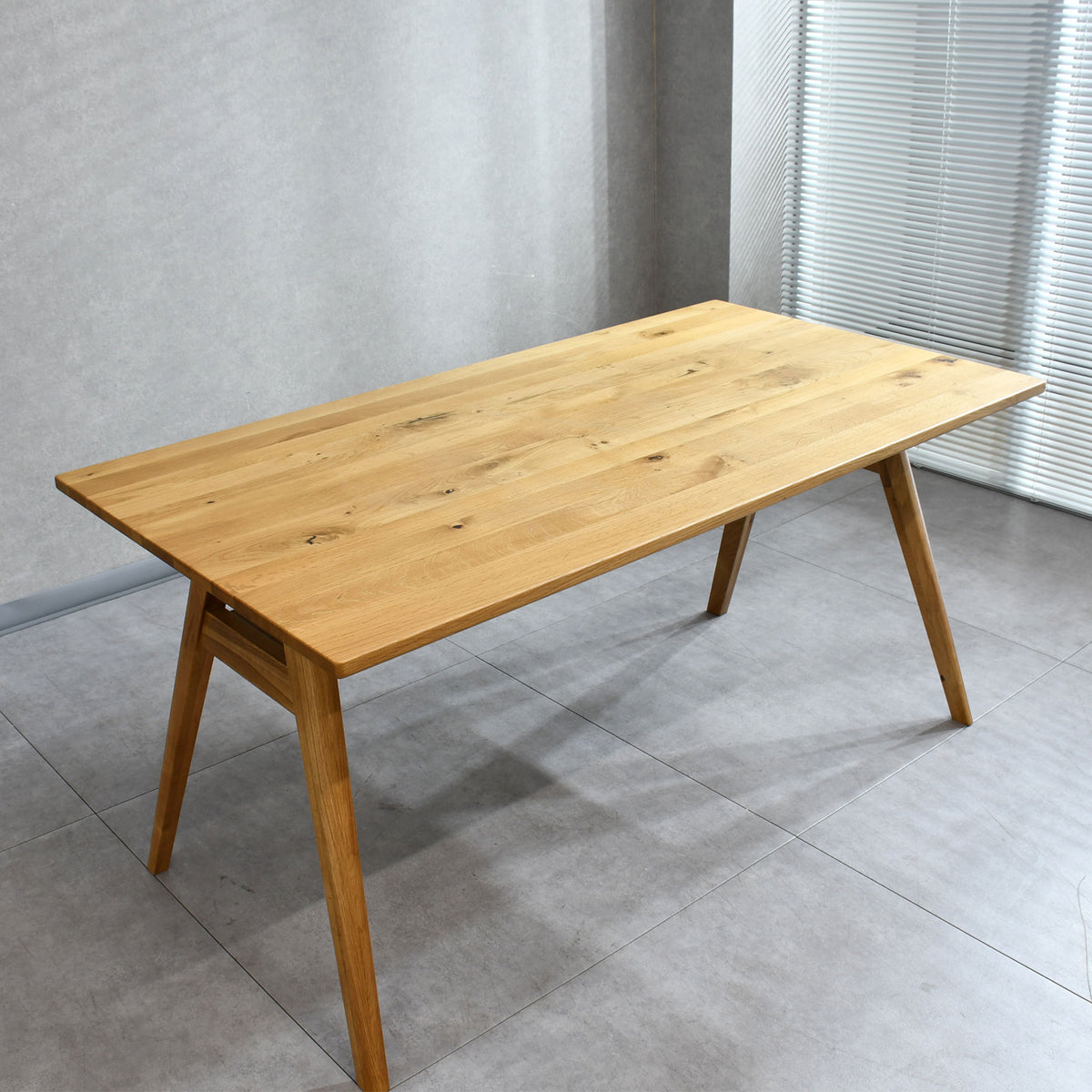 PARUS-OAK 総オーク無垢材150cm幅ダイニングテーブル