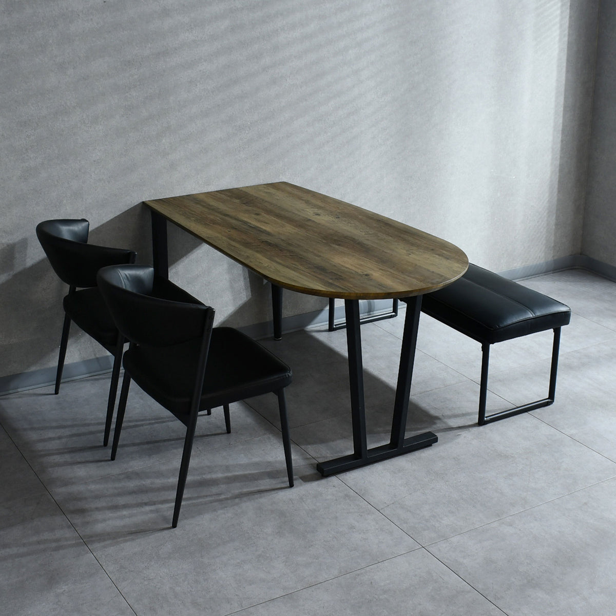 SHAPE 140cm幅楕円形ダイニングテーブル4点セット