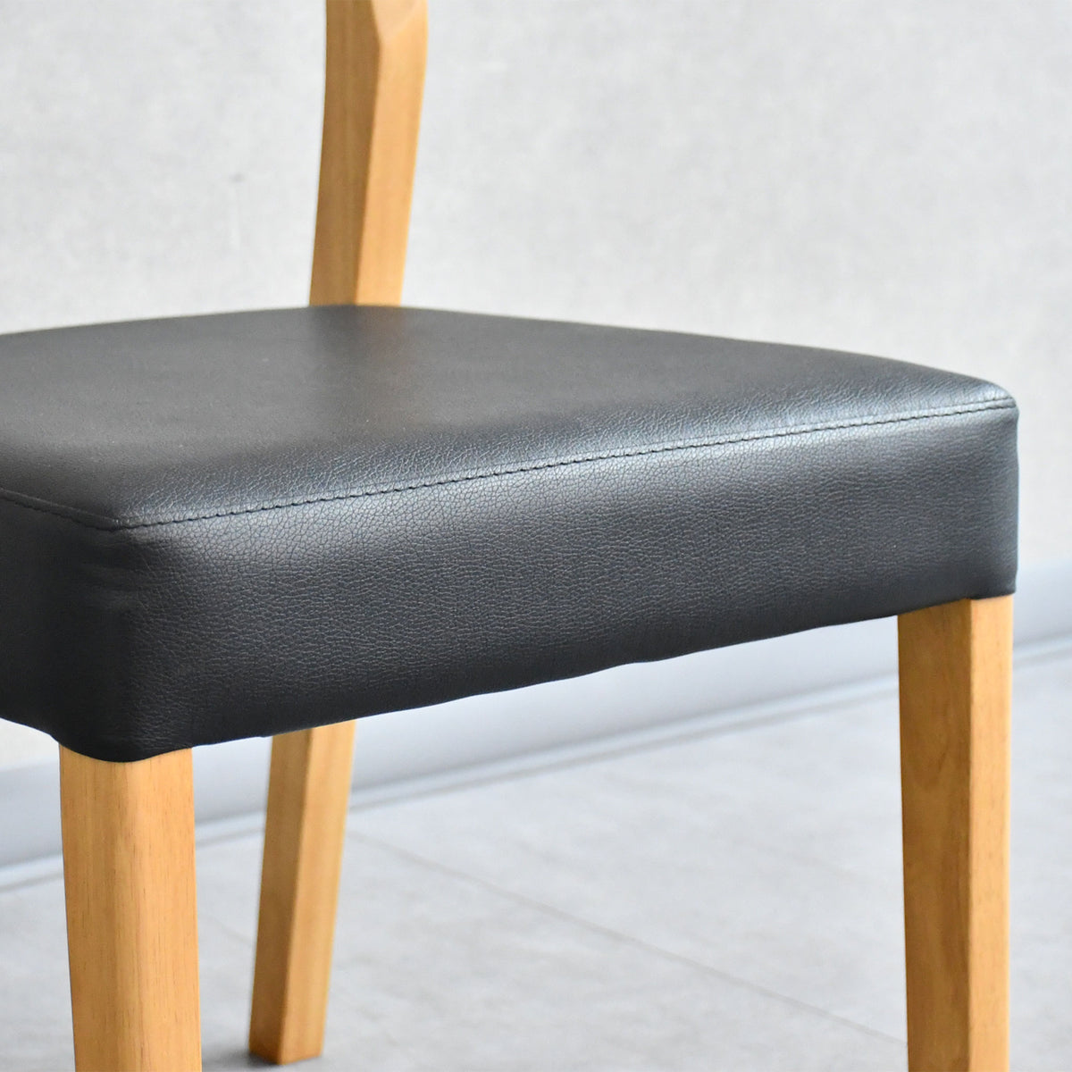 SHEEP オーク&ウォールナット突板ダイニングチェア2脚セット 座面高440mm